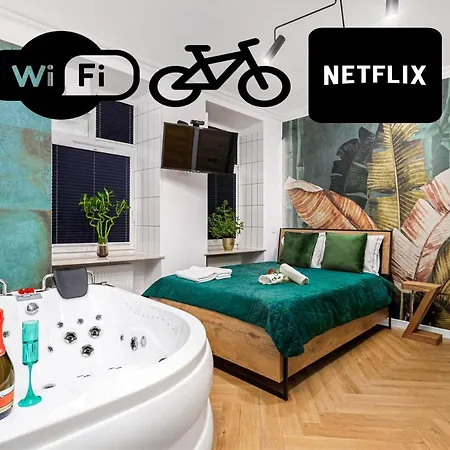 Jacuzzi & Bike Apartment, Krakow Exterior photo